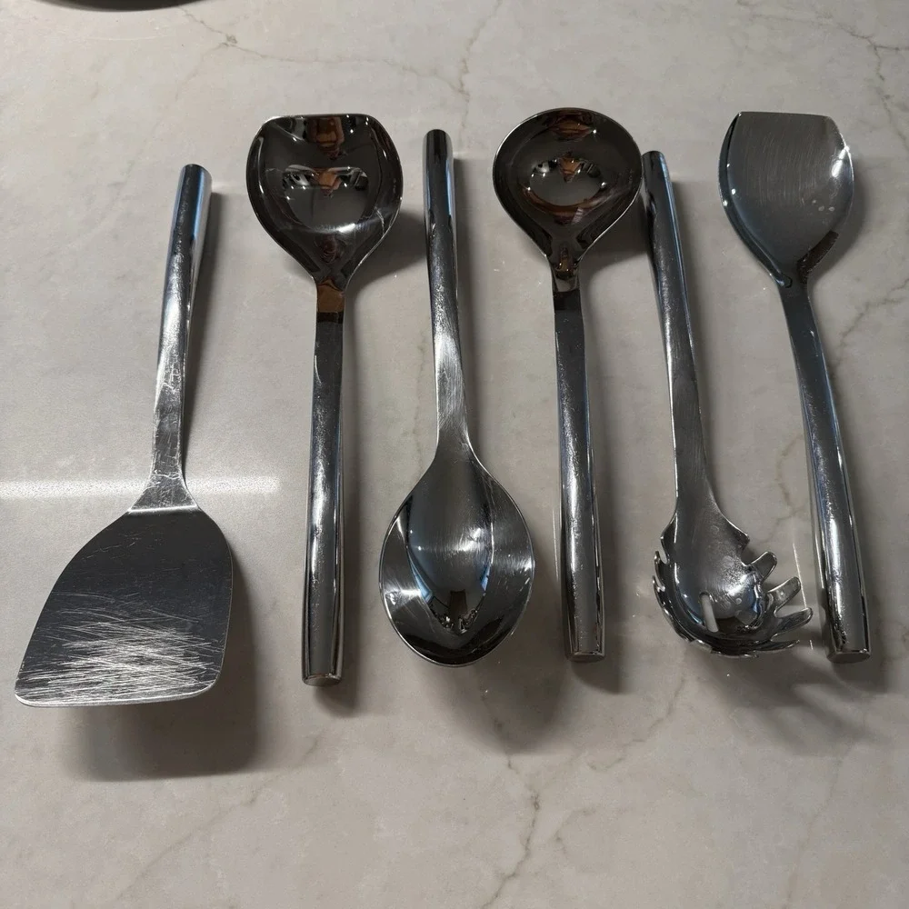 Set Of 6 Williams Sonoma Signature Stainless Steel Kitchen Utensils 13